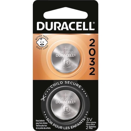 Duracell Coin Cell Lithium 3V Battery - DL2032 - For Multipurpose - 3 V DC - 2 / Pack DL2032B2PK